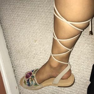 Lace up sandals